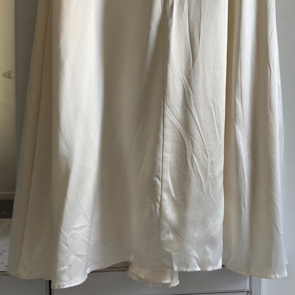 Reformation Geranium Silk Dress in Ivory Size 2